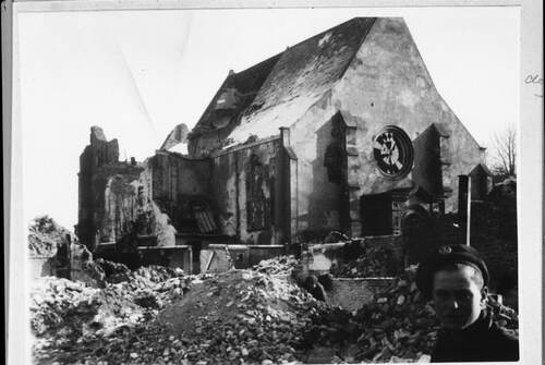 Oorlogsschade in Zevenbergen 1944 (foto: Rijksdienst voor het Cultureel Erfgoed)