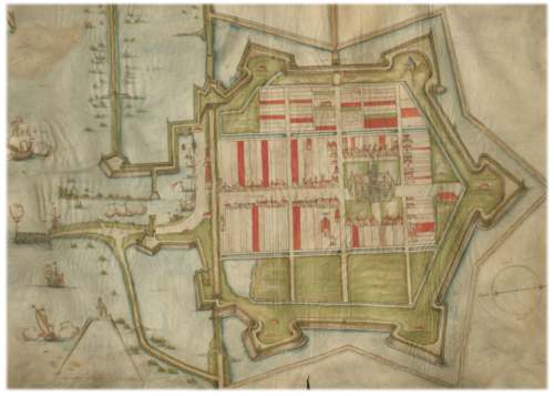 Kaart Willemstad 1586
