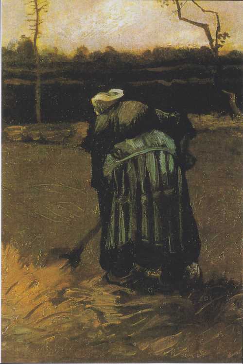 Van Gogh-spittende boerin