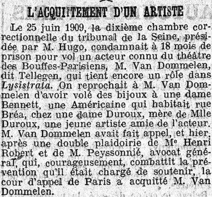 Tellegen Petit Journal 30-12-1909