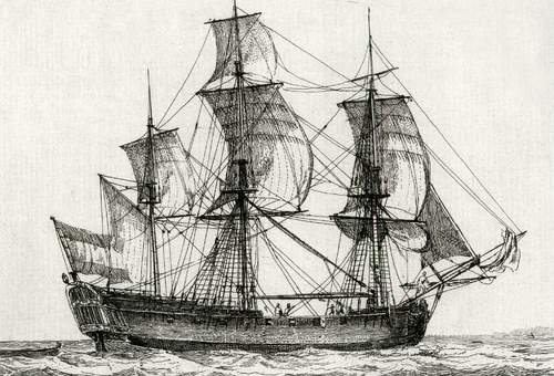 Fregatschip ca 1780
