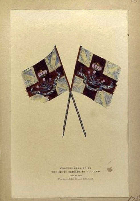 Colours carried by the Scots brigade in Holland prior to 1782. Now in St. Giles's Church, Edinburgh. 1780. NYPL Digital Galery