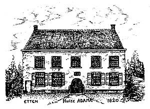 Huize Adama in Etten. (Bron: maker en datum onbekend)