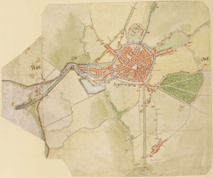 Jacob van Deventer, Bergen op Zoom, 1550-1565, Koninklijke Bibliotheek Brussel